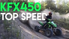 Kawasaki KFX450r Top Speed Test!