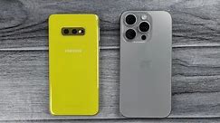 SAMSUNG S10e vs iPhone 15 pro