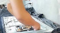 Samsung 43” Smart TV repair done. backlight problem/backlight replacement 👍🏻 #backlightreplacement #tvrepair