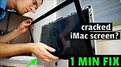 Cracked iMac? How to replace glass screen in 1 minute // 21.5" iMac, 2009, 2010, 2011