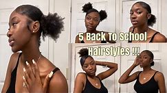5 back-to-school natural hairstyles!!!| 2021