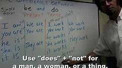 Differences between "be" and "do" in the present tense.