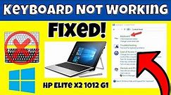 Keyboard Not Working || Hp Elite x2 1012 g1 Keyboard Problem Fix