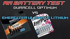 Battery Test: Energizer Ultimate Lithium vs. Duracell Optimum (AA)