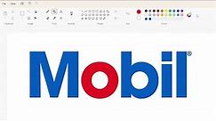 How to draw the Mobil logo using MS Paint | How to draw on your computer