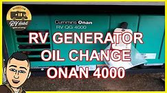 Oil change in a Cummins Onan RV QG 4000 generator - RV Generator Maintenance