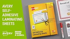 How to Laminate at Home or Work with Avery Adhesive Laminating Sheets