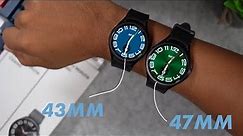 Samsung Galaxy Watch 6 Classic - 43mm vs 47mm SIZE Comparison on WRIST!