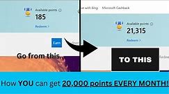 How to Get 20,000 Microsoft Rewards Points EVERY MONTH!