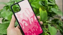 FANXI Pink Fire Phone Case for iPhone 11 6.1 Inch - Shockproof Protective TPU Aluminum Cute Cool Light Pink Phone Case Designed for iPhone 11 Case for Girls Women Teens Black