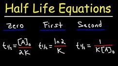 Half Life Equation Derivation