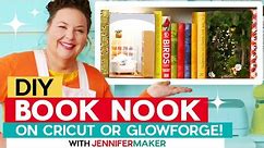 DIY Book Nook Easy on Cricut or Glowforge | Free Pattern + Decor Ideas!