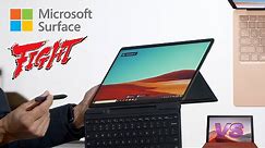 Microsoft Surface Pro X vs Surface Pro 7 vs Surface Laptop 3 Hands On