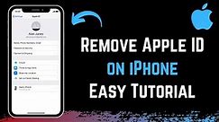 How to Remove Apple ID from iPhone !