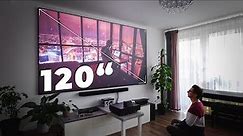 120" Screen in a Small Room - Ultra Short Throw Laser Projector & ALR Screen Review (Epson LS500)