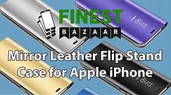 Mirror Leather Flip Stand Case for Apple iPhone