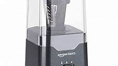 Amazon Basics Portable Electric Pencil Sharpener, Helical Blade, Auto Stop, Battery/USB Cord Operated, Black, 3.54 x 3.54 x 6.3 in