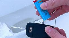 How to open a frozen car door lock?