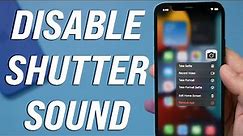 How to Turn Off iPhone Camera Sound