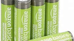 Amazon Basics 8-Pack Rechargeable AA NiMH High-Capacity Batteries, 2400 mAh, Recharge up to 400x Times, Pre-Charged