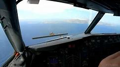 4K - Boeing 737-800 windy landing in Karpathos - 60fps