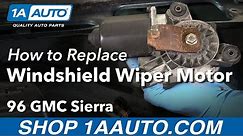 How to Replace Wiper Motor 88-98 GMC Sierra K1500