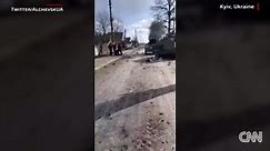Video appears to show destroyed Russian vehicles after battle