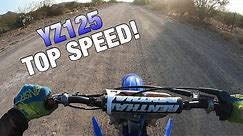 Yamaha YZ125 TOP SPEED! (STOCK)