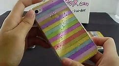 Rainbow Water Drop Slim Fit Cover Case for iPhone 4S/4