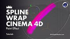 SPLINE WRAP PAINT EFFECT - Cinema 4d Tutorial