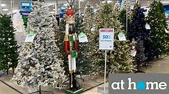 AT HOME CHRISTMAS CLEARANCE CHRISTMAS TREES DECORATIONS SHOP WITH ME SHOPPING STORE WALK THROUGH