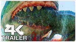 MEG 2 THE TRENCH "T-Rex Vs Megalodon" Trailer (4K ULTRA HD) NEW 2023