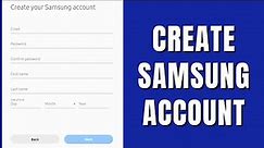 How To Create Samsung Account