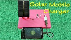How to make Solar Mobile Phone Charger | USB Smartphone Charger |
