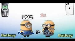 Nokia Battery vs iPhone Battery meme 4