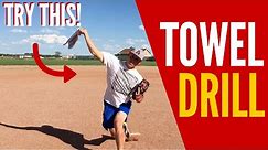 Baseball Pitching Towel Drill! (THROW GAS!!)
