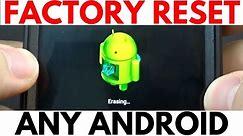How to Wipe Any Android Phone to Factory Settings - Android Factory Data Reset Tutorial