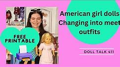 Free Doll Tracker printables AG doll dressing in meet outfits *adult collection