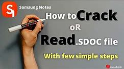 How to read samsung notes on PC or Mobile| Samsung SDOC | Jugaad desk