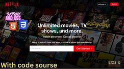 Create responsive Netflix homepage using HTML and CSS | Netflix clone using html and css