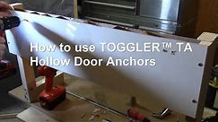 Installing a Towel Rack with TOGGLER™ TA Hollow Door Anchors