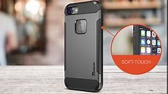 Trianium iPhone 6 / 6s Case [Duranium Series] Holster Case for Apple iPhone 6 6s w/Built-in Screen Protector Heavy Duty + Ultra Protection Phone Cover [Black/Gunmetal] (TM000180)