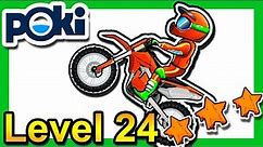 Moto X3M Bike Race Game Level 24 [3 Stars] Poki.com