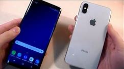 Samsung Galaxy S9 против iPhone X (HD)