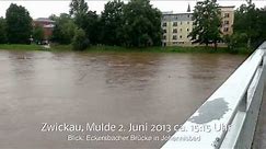 Hochwasser, Zwickau 2. Juni 2013, Katastrophenalarm in Raum Zwickau