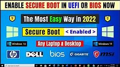 How to Enable Secure Boot in Bios or UEFI Settings on Windows 10 PC Easily 2022