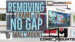 [X-RAY]- How To remove Samsung Frame TV From wall mount. Removing tv of NO-GAP wall mount.