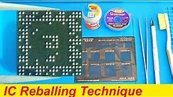 How to Reball BGA IC with SMD Stencil | IC Reballing easy Technique