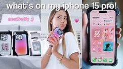 WHAT’S ON MY IPHONE 15 PRO 2024! *aesthetic + new iphone*