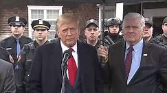 Trump pledges to combat crime while attending wake for NYPD officer